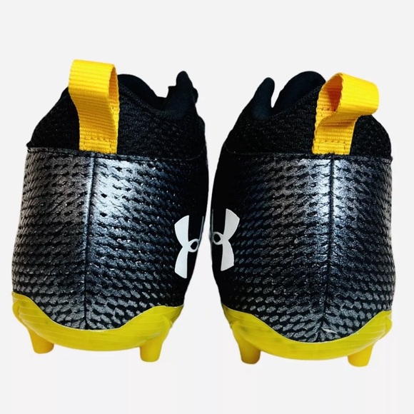 Under Armour Spotlight UA Football Cleats Black/Yellow 3023963-009 Mens Size 13 - Picture 7 of 10